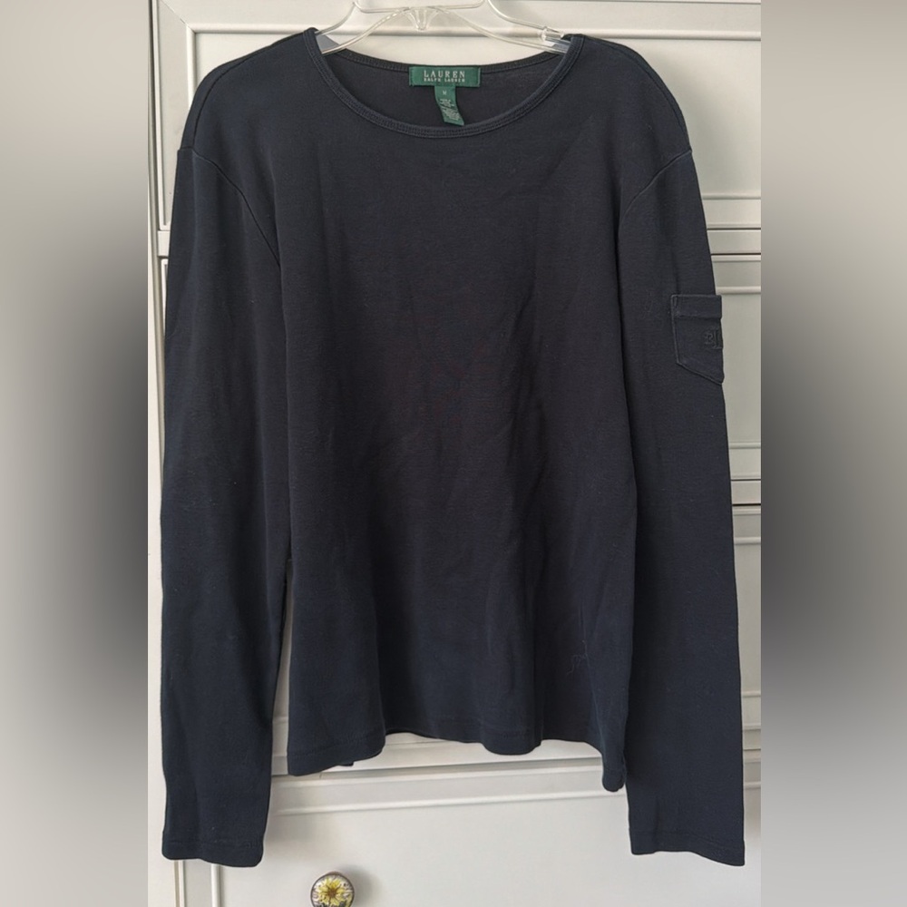 Ralph Lauren Dark Navy/black Long Sleeve Tee